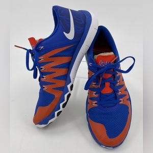 Nike Men's Sz 9.5 Free Trainer 5.0 Florida Gators Blue 723939-481 UF Run Shoes